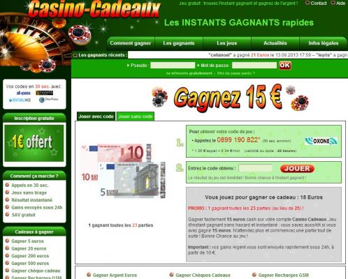 Casino Cadeaux